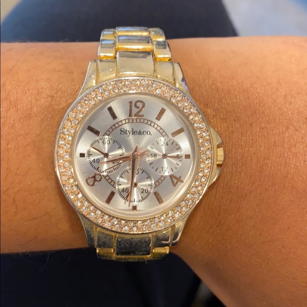 Rose gold watch
